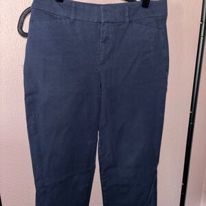 Blue Old Navy High Waist Straight Ankle Pixie Pants- Business Casual Office Work